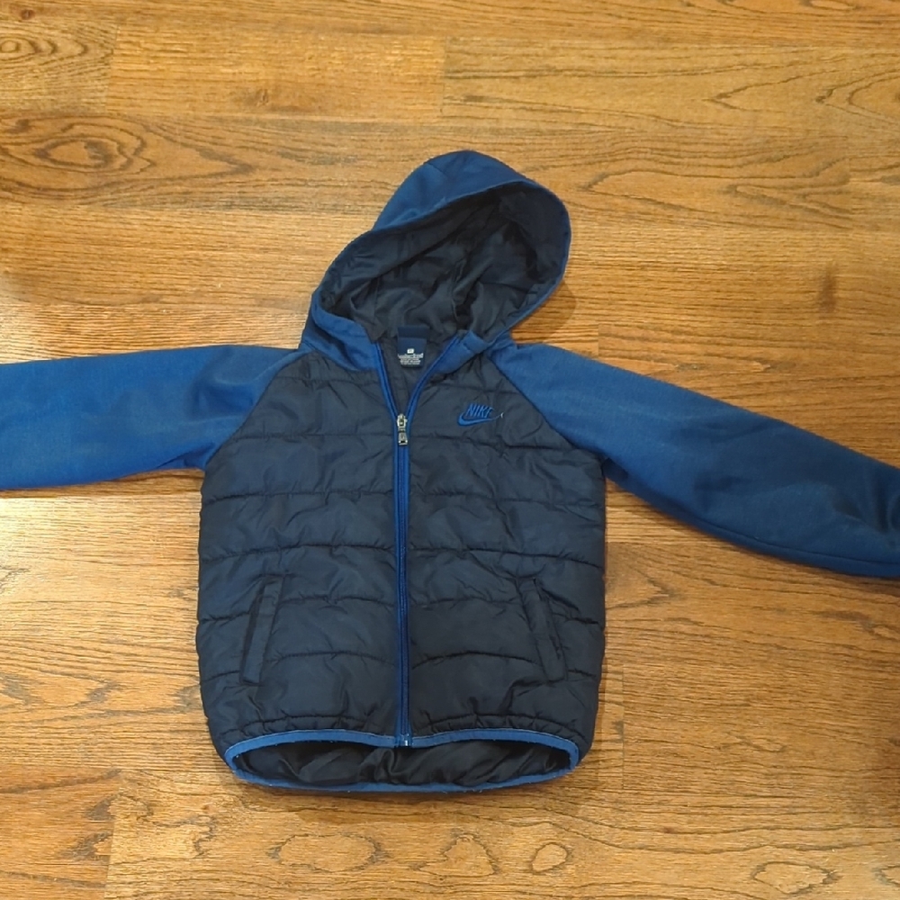 Nike Blue Hooded Puffer Jacket